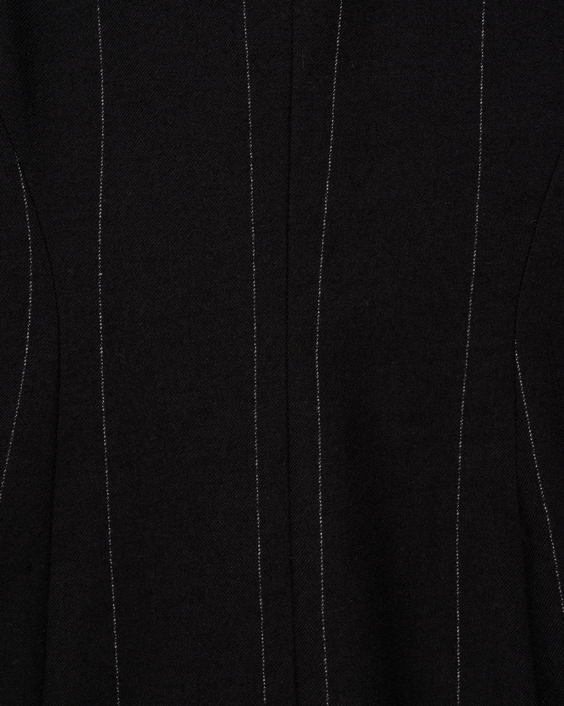 Ann Demeulemeester Pinstripe elongated laine blazer jacket thumbnail