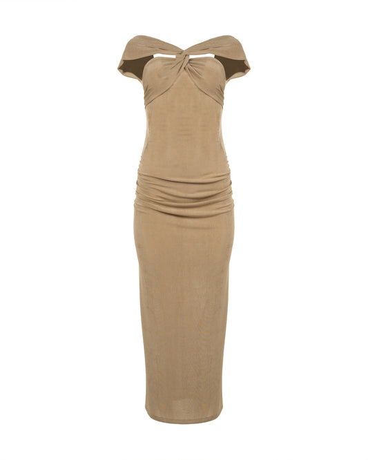 MISBHV asymmetrical drape halter dress MISBHV