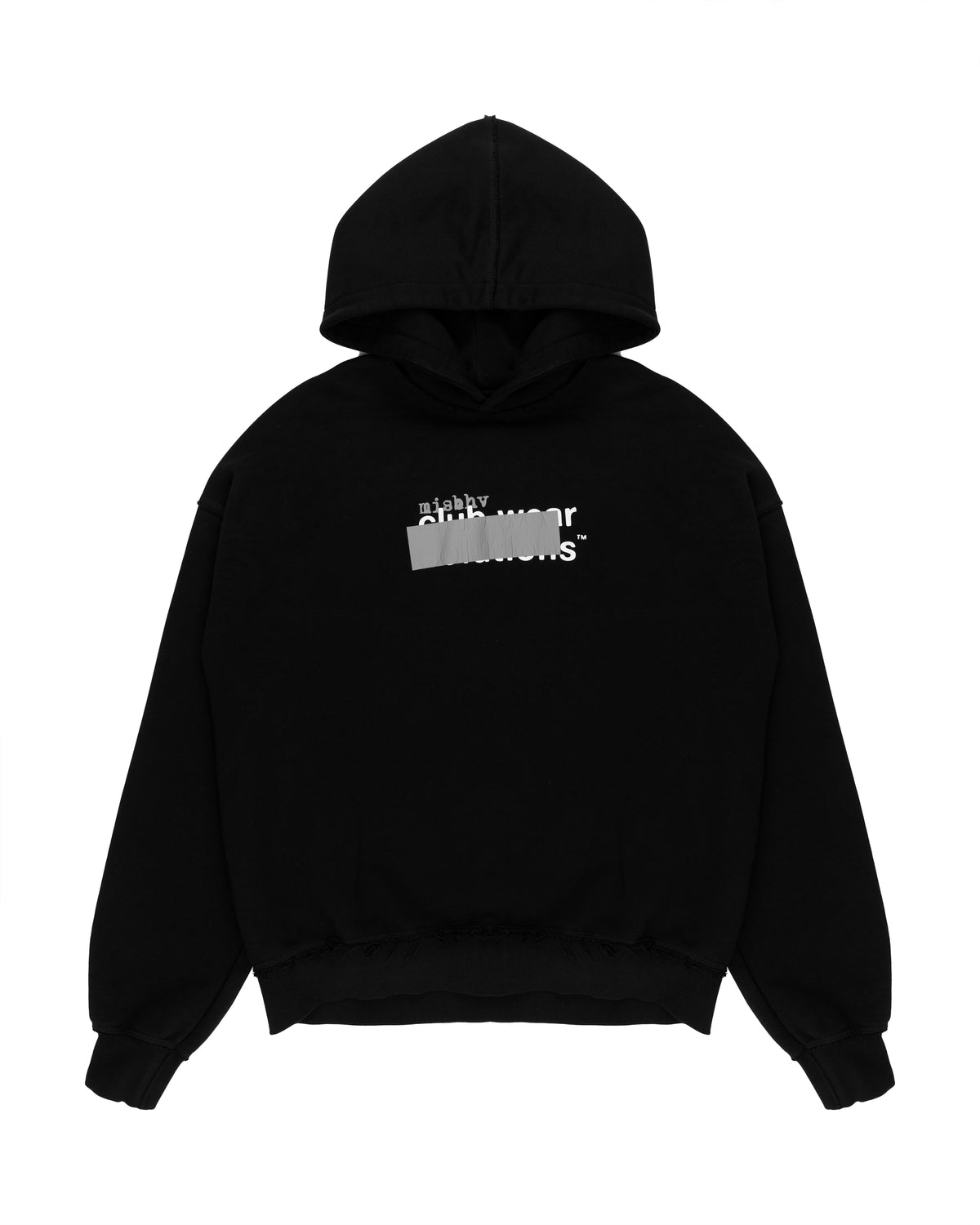 MISBHV "club wear solutions" silver tape hoodie