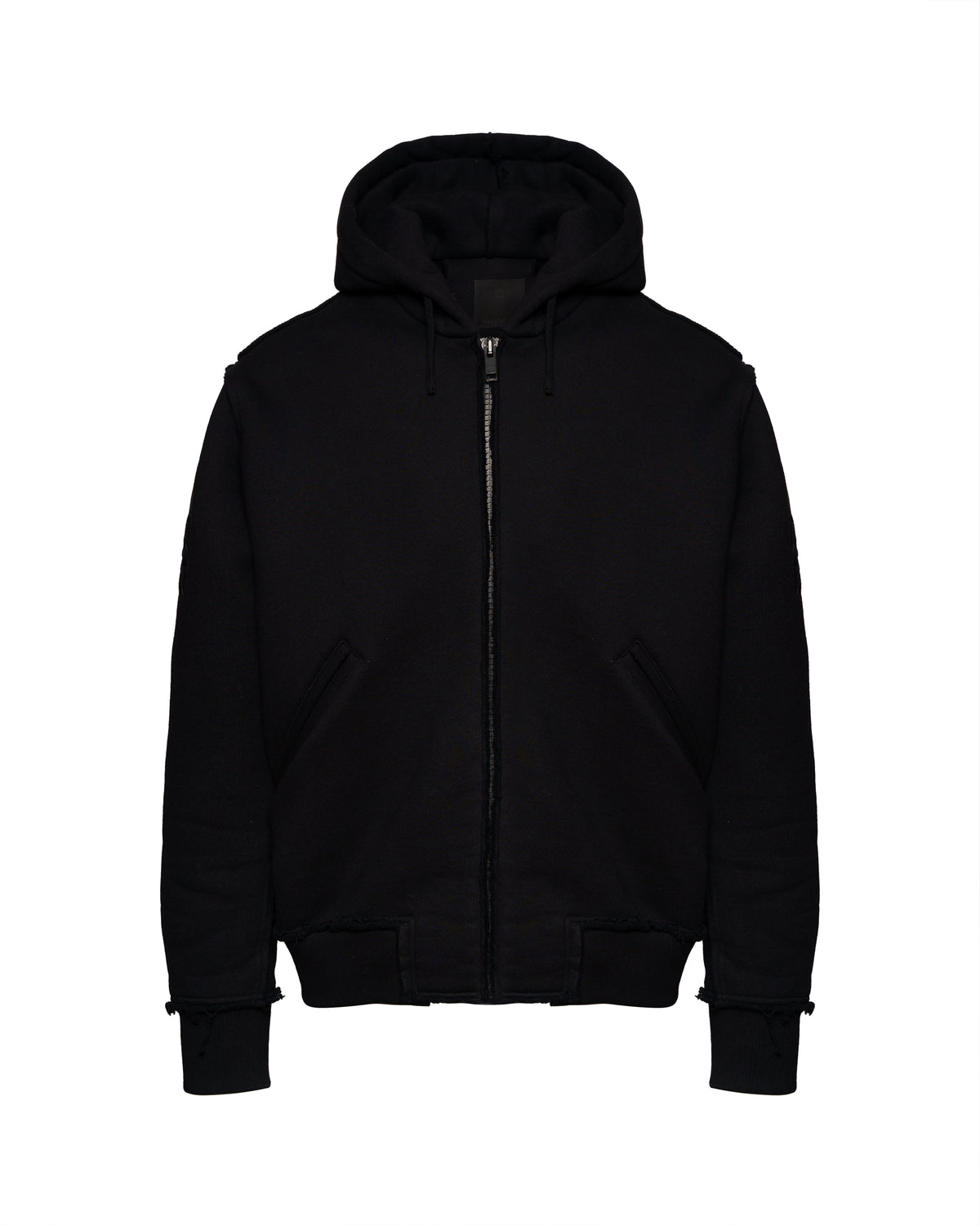 Givenchy pierced back logo hooded bomber jacket