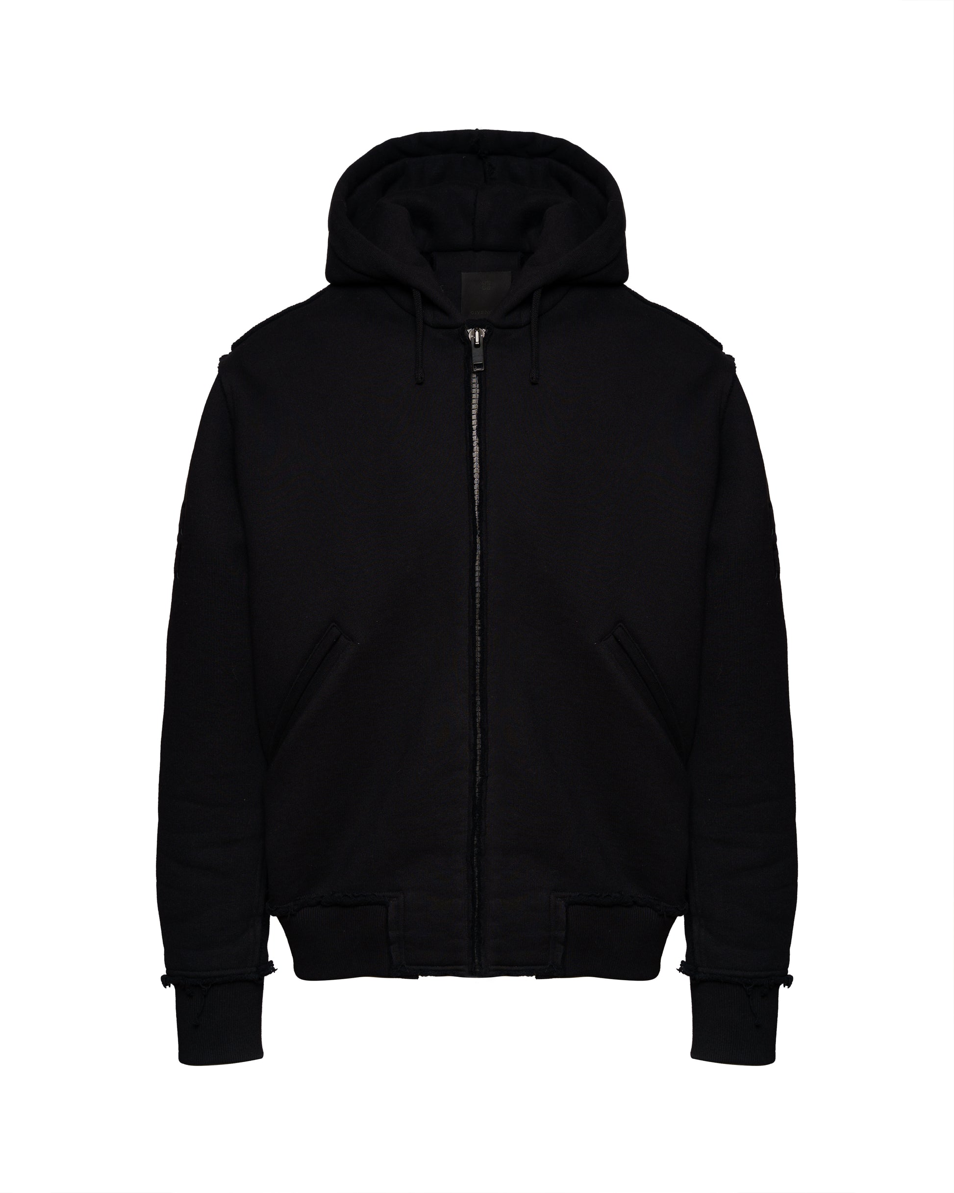 Givenchy pierced back logo hooded bomber jacket Givenchy