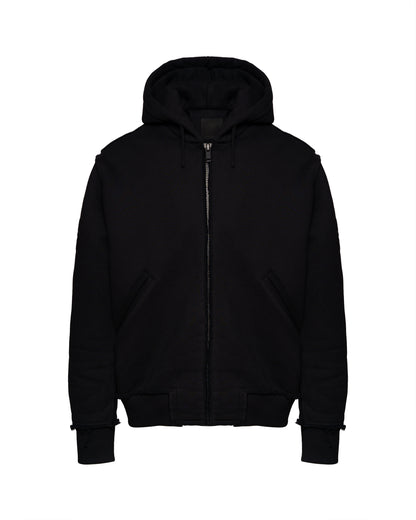 Givenchy pierced back logo hooded bomber jacket Givenchy