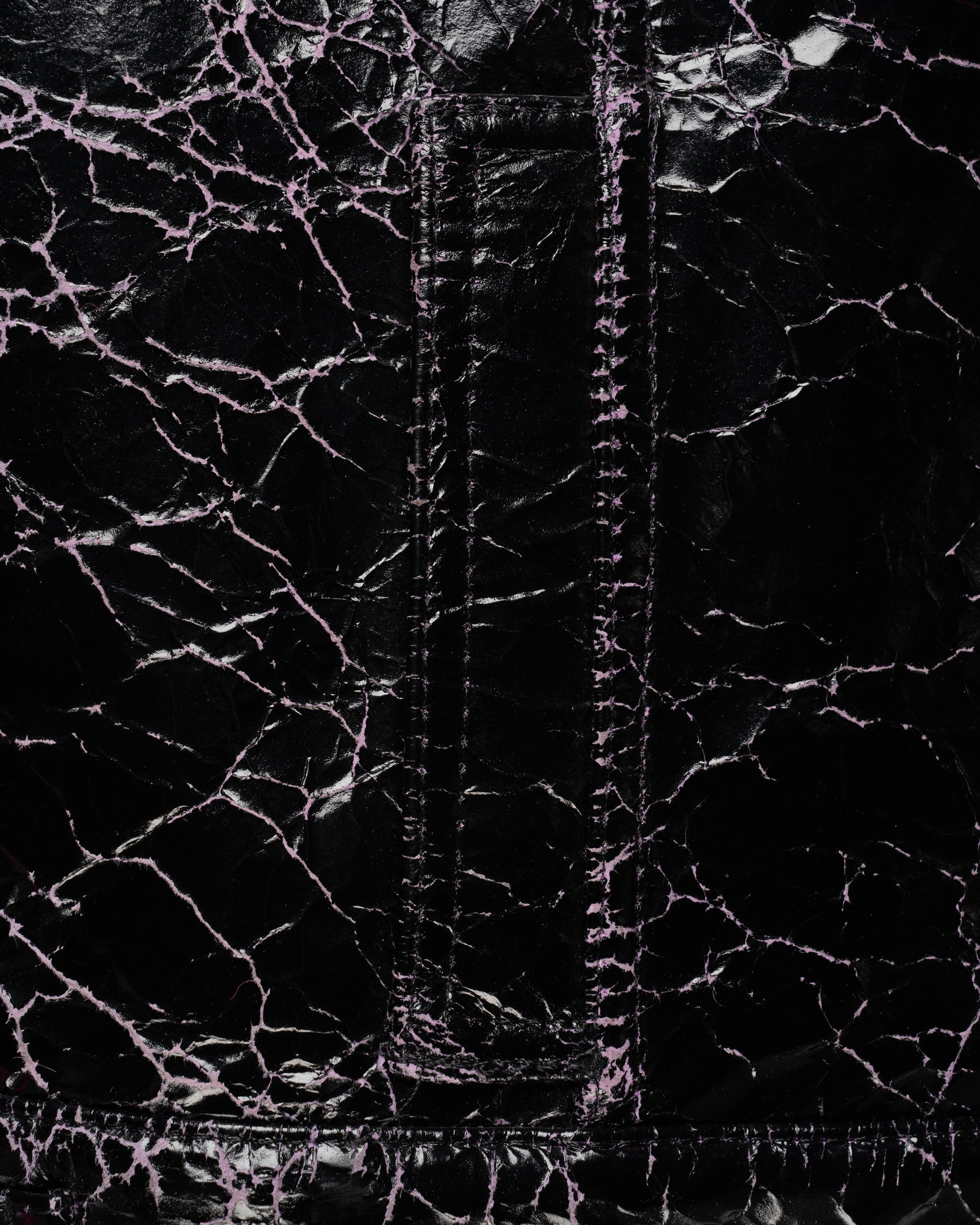 MISBHV crinkled faux-shearling pilot jacket