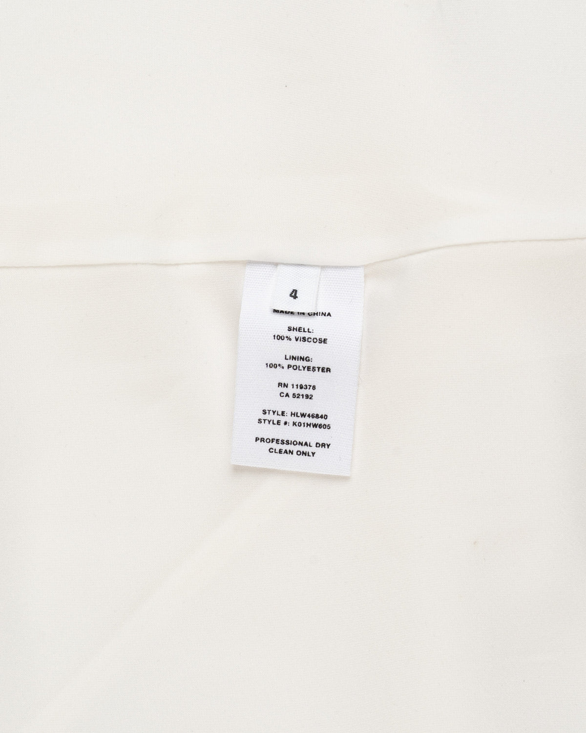 Helmut Lang Sash Ivory white double satin dress