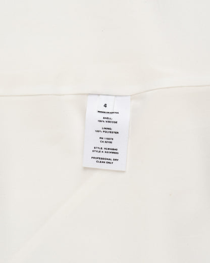Helmut Lang Sash Ivory white double satin dress Helmut