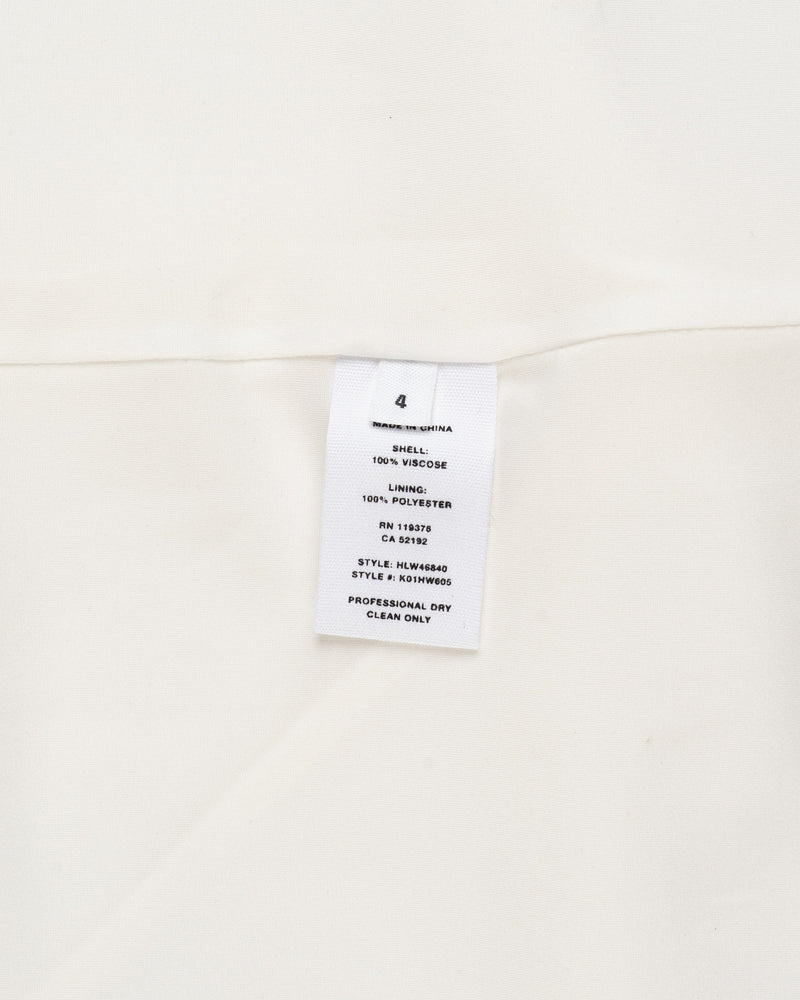 Helmut Lang Sash Ivory white double satin dress thumbnail