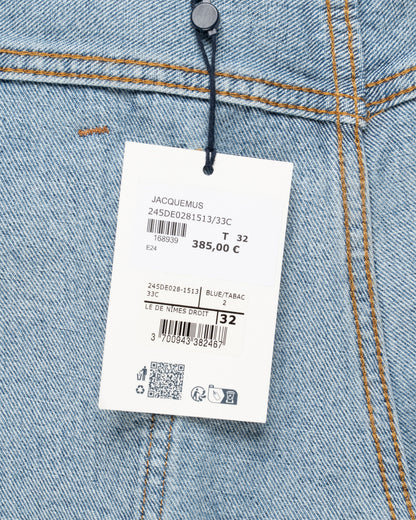 Jacquemus Les Sculptures "Le de-Nîmes" large blue denim pants Jacquemus