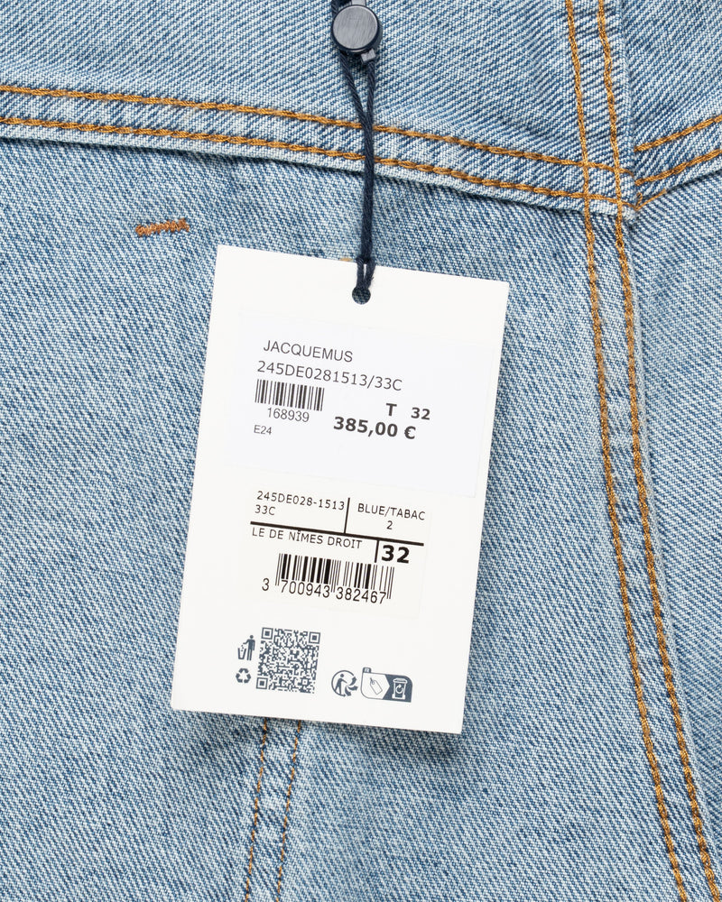 Jacquemus Les Sculptures "Le de-Nîmes" large blue denim pants thumbnail