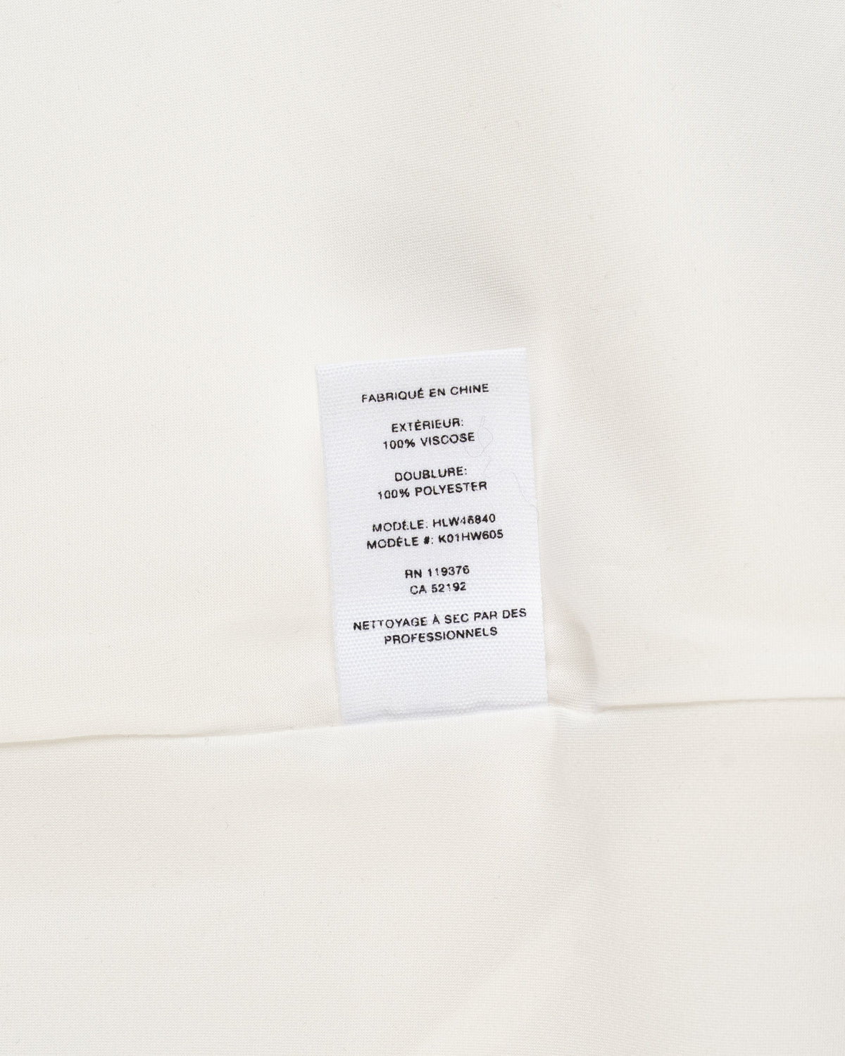 Helmut Lang Sash Ivory white double satin dress
