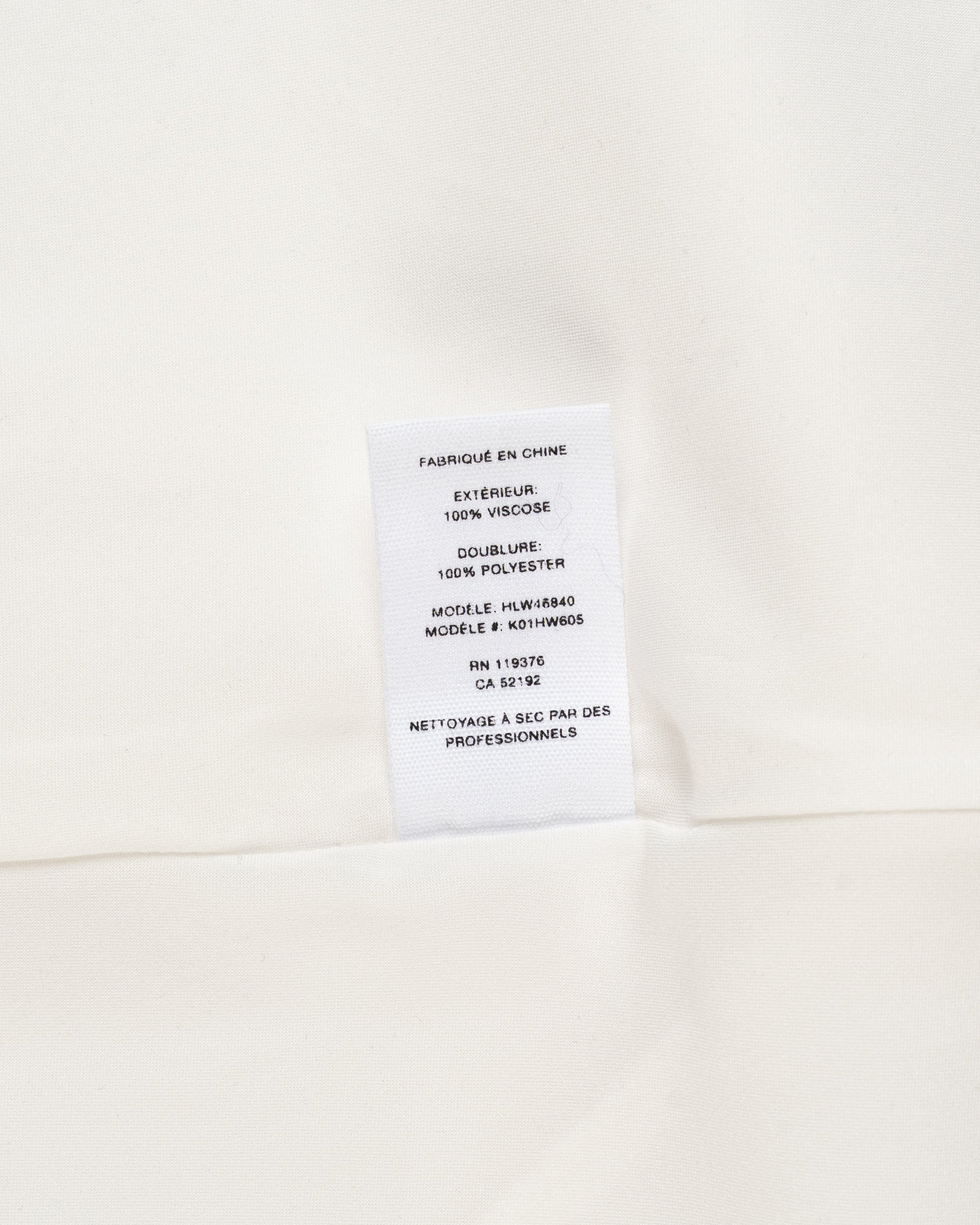 Helmut Lang Sash Ivory white double satin dress Helmut