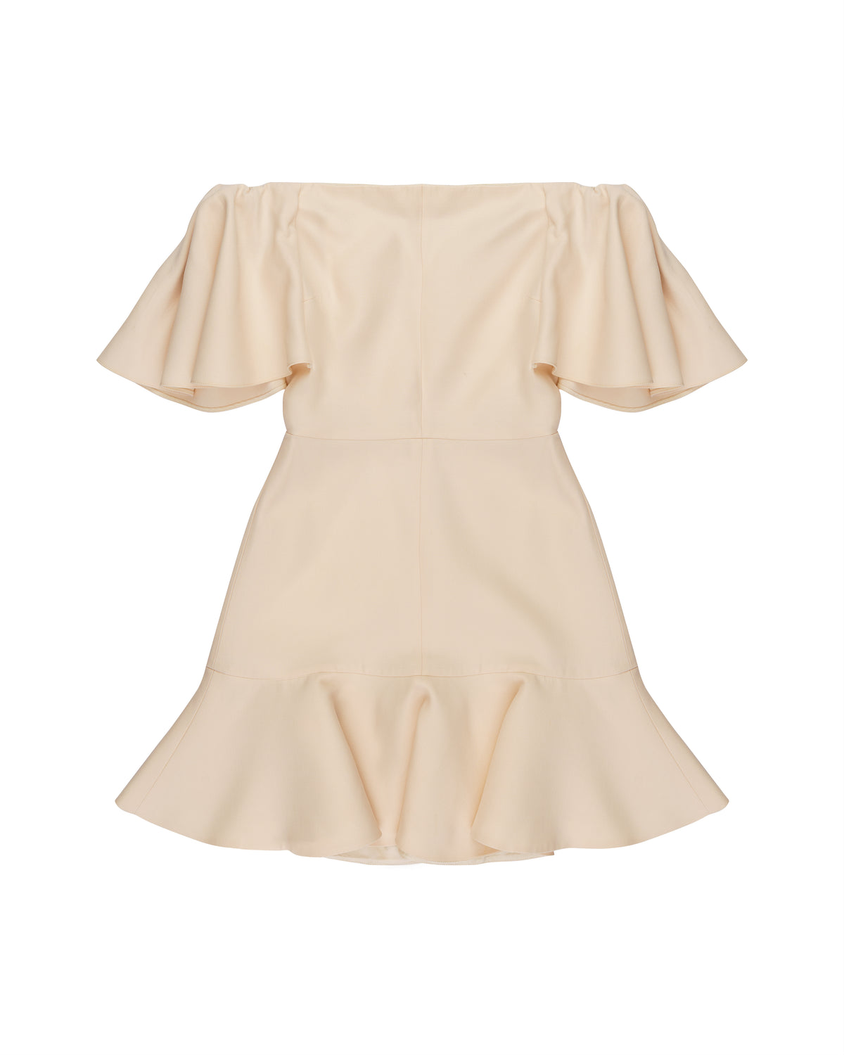 Valentino Ruffled shoulder powder-pink mini skirt