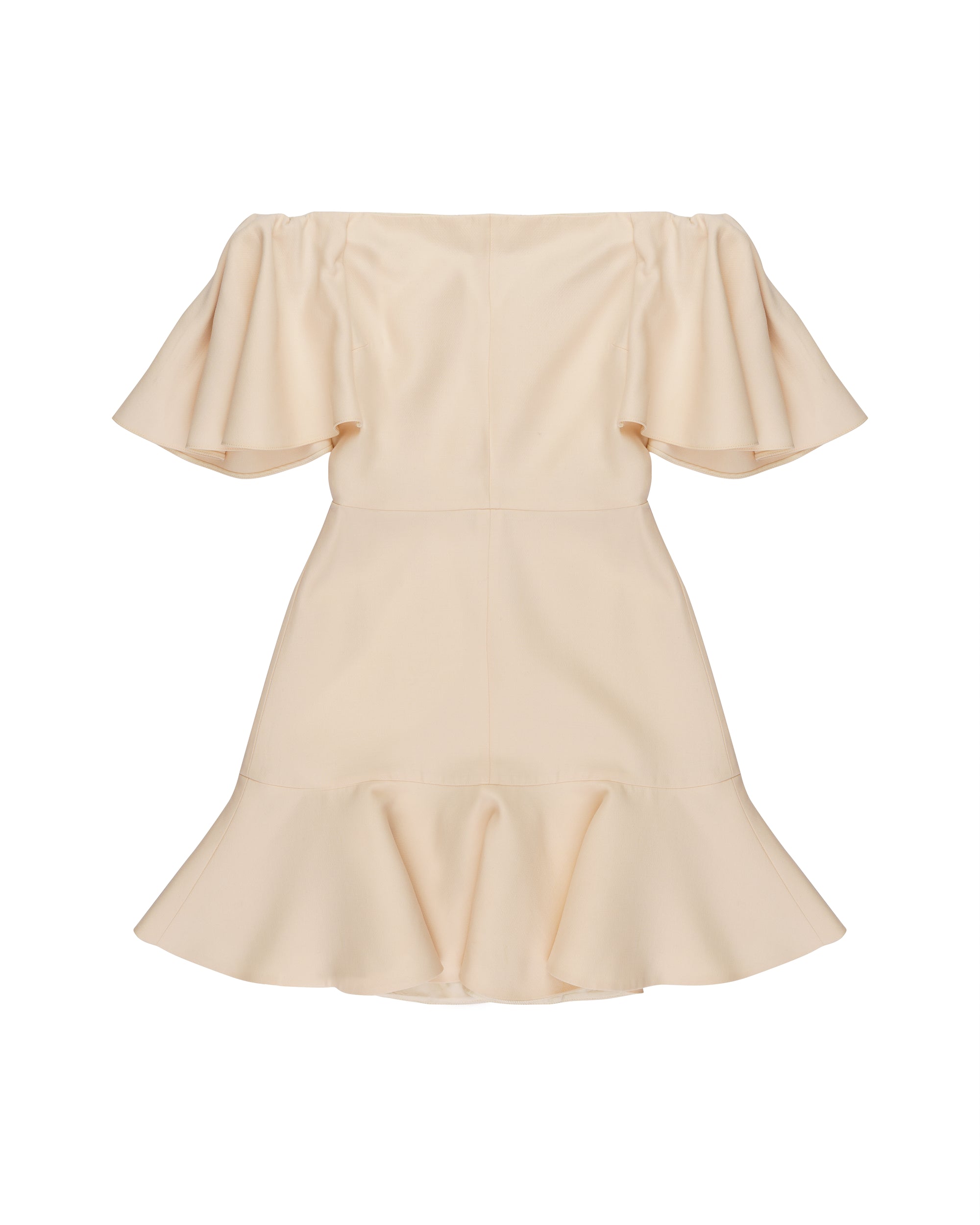 Valentino Ruffled shoulder powder-pink mini skirt