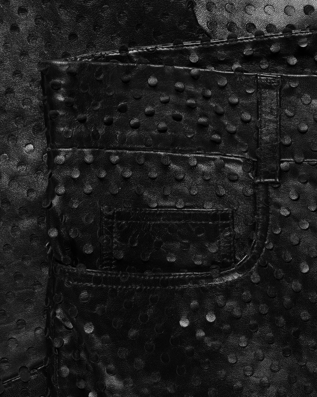 Helmut Lang Perforated black leather pants