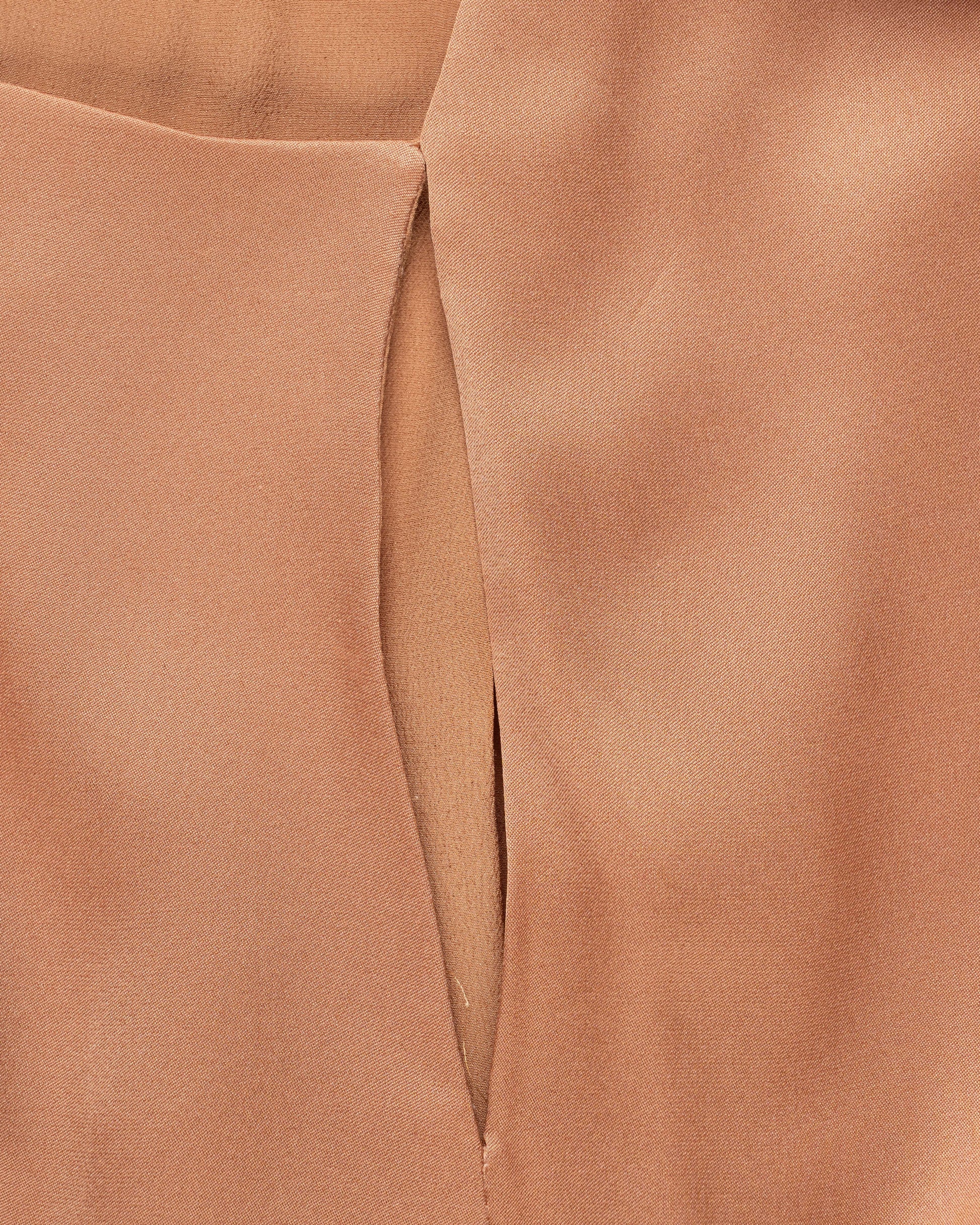 Tom Ford cut-out draped silk sand midi dress Tom