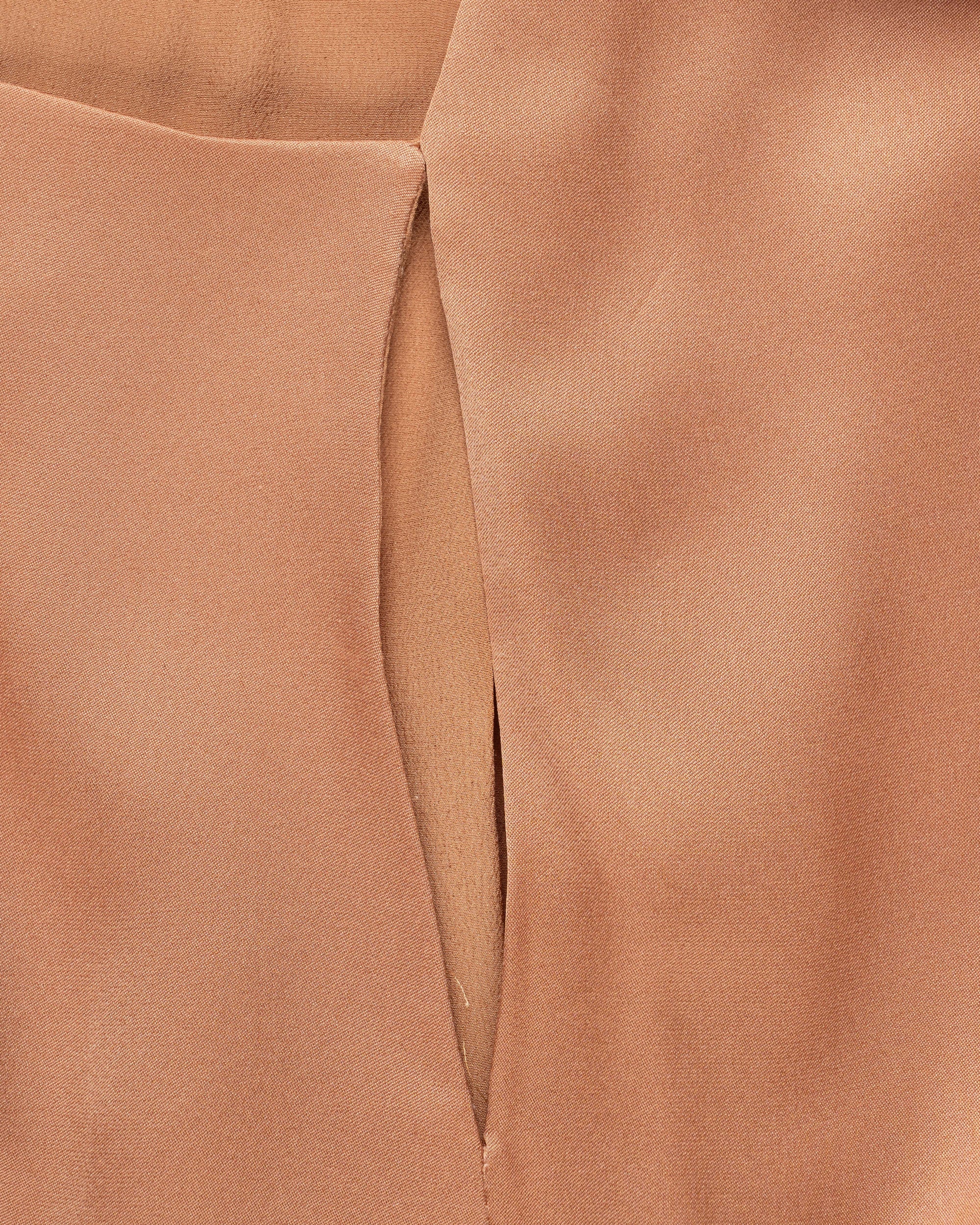 Tom Ford cut-out draped silk sand midi dress