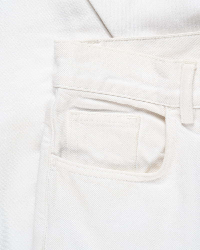 Spodnie jeansowe Celine, białe, o kroju tailored thumbnail