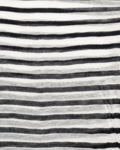 T by Alexander Wang see-through striped long sleeve t-shirt T