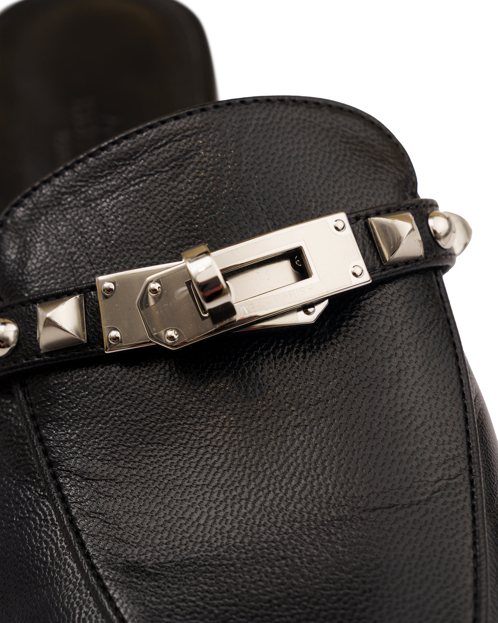 HERMES STUDS LOAFERS BLACK image