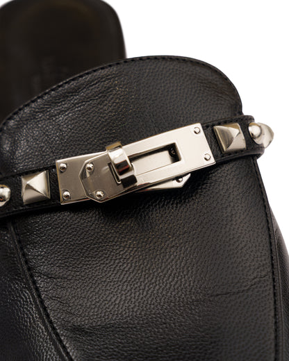 HERMES STUDS LOAFERS BLACK image