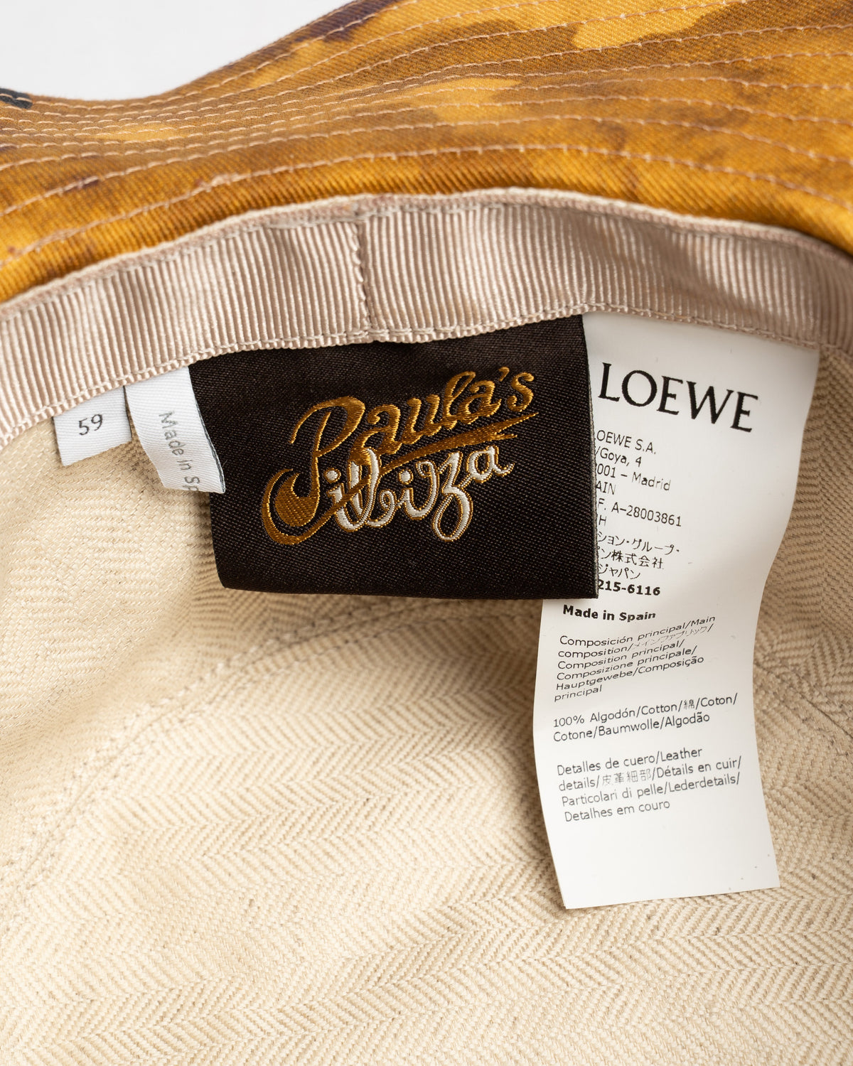 Loewe X Paula's Ibiza Watercolor Explorer brown & purple hat