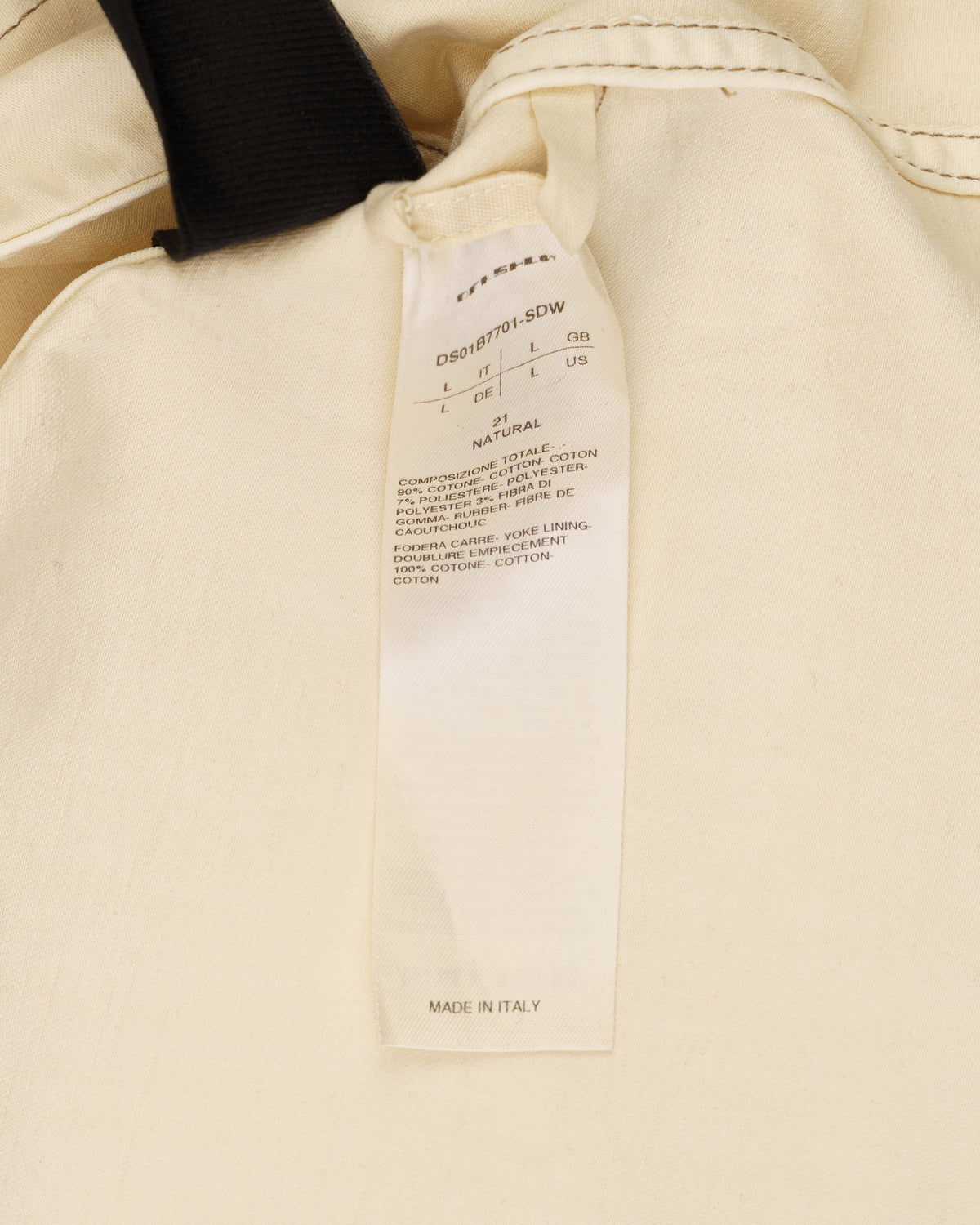 Rick Owens DRKSHDW cropped natural denim jacket