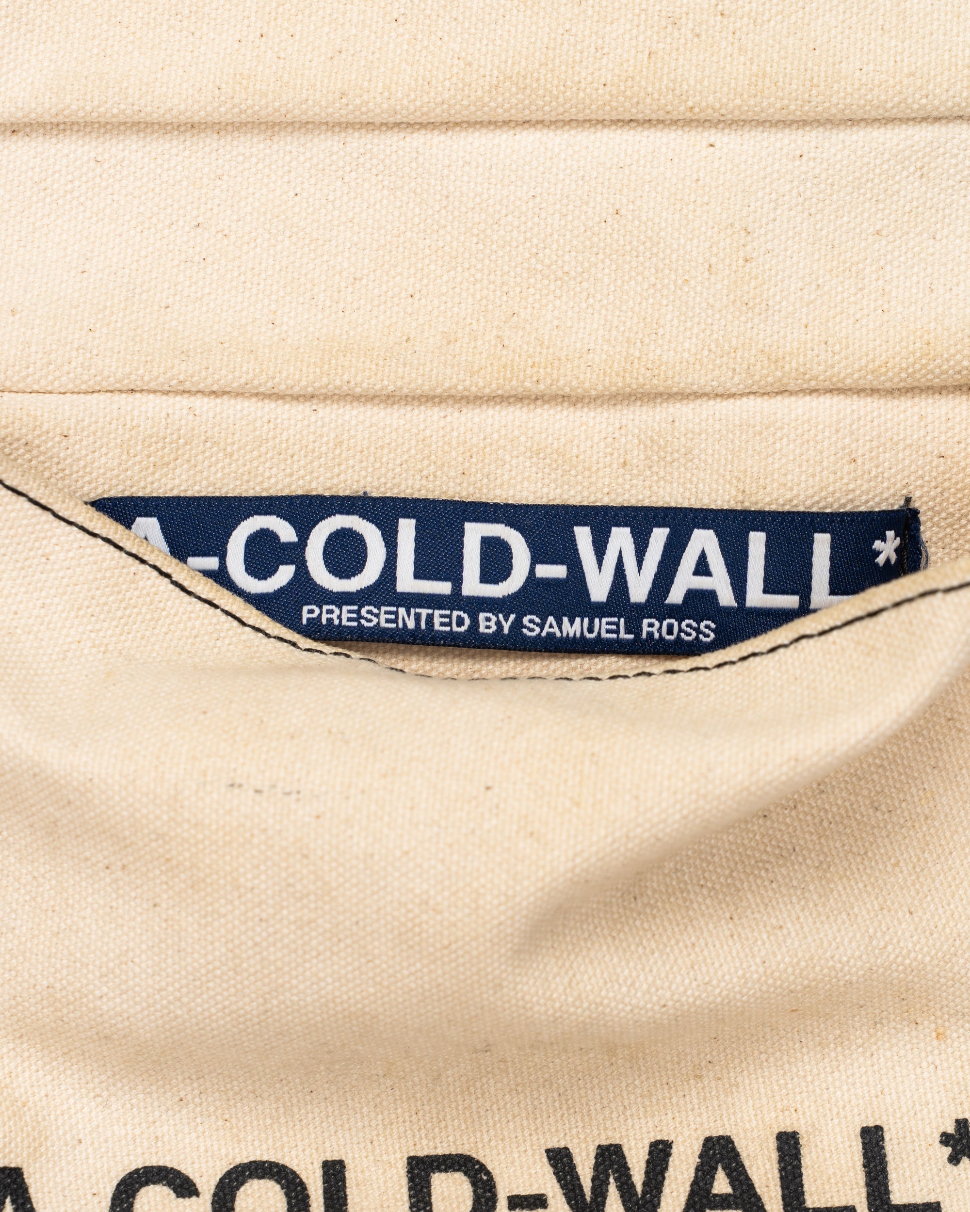 A-Cold-Wall* Canvas Crossbody Bag Cream