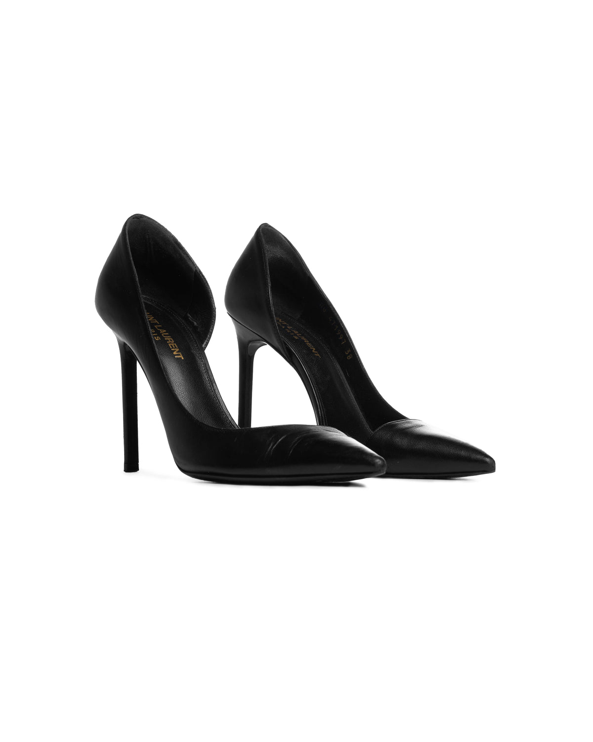 Saint Laurent Anja D'Orsay 105 black leather heels