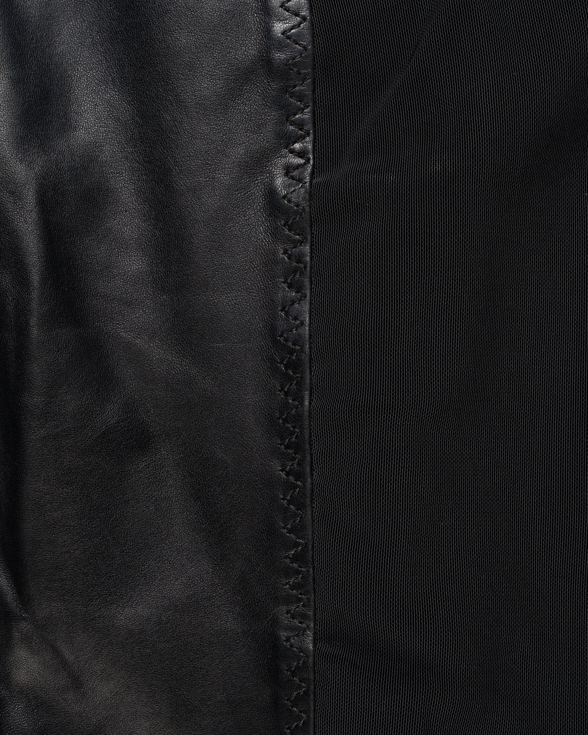 Jean Paul Gaultier Re-edition Printemps-été 1987 leather panelled mini skirt Jean