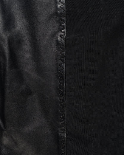 Jean Paul Gaultier Re-edition Printemps-été 1987 leather panelled mini skirt Jean