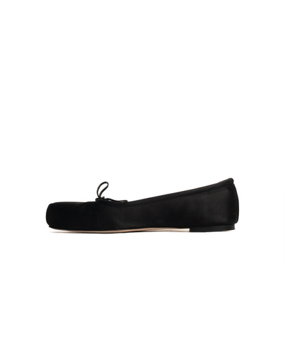 Aeyde Gabriella satin black flats Aeyde