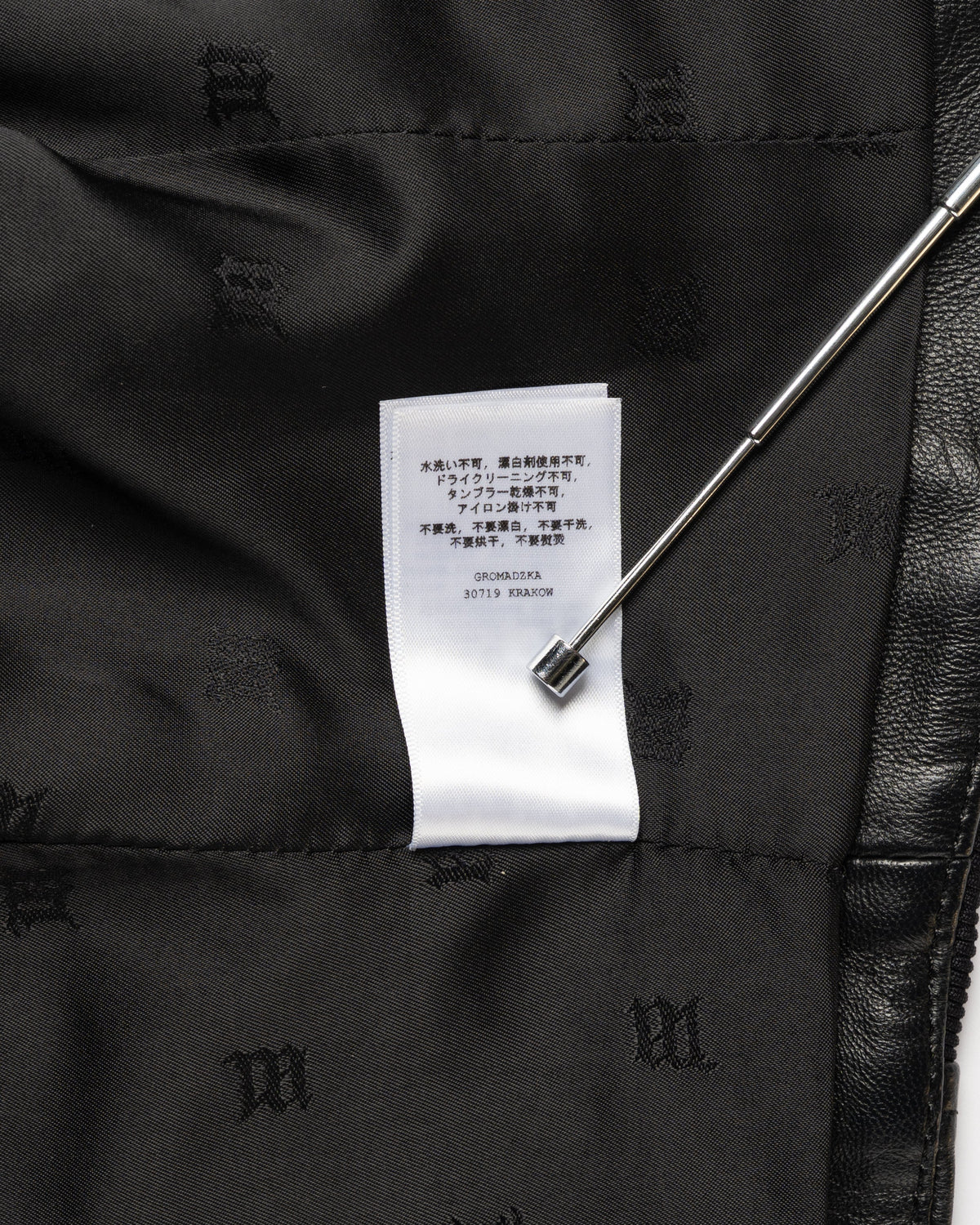 MISBHV corset faux-leather biker jacket