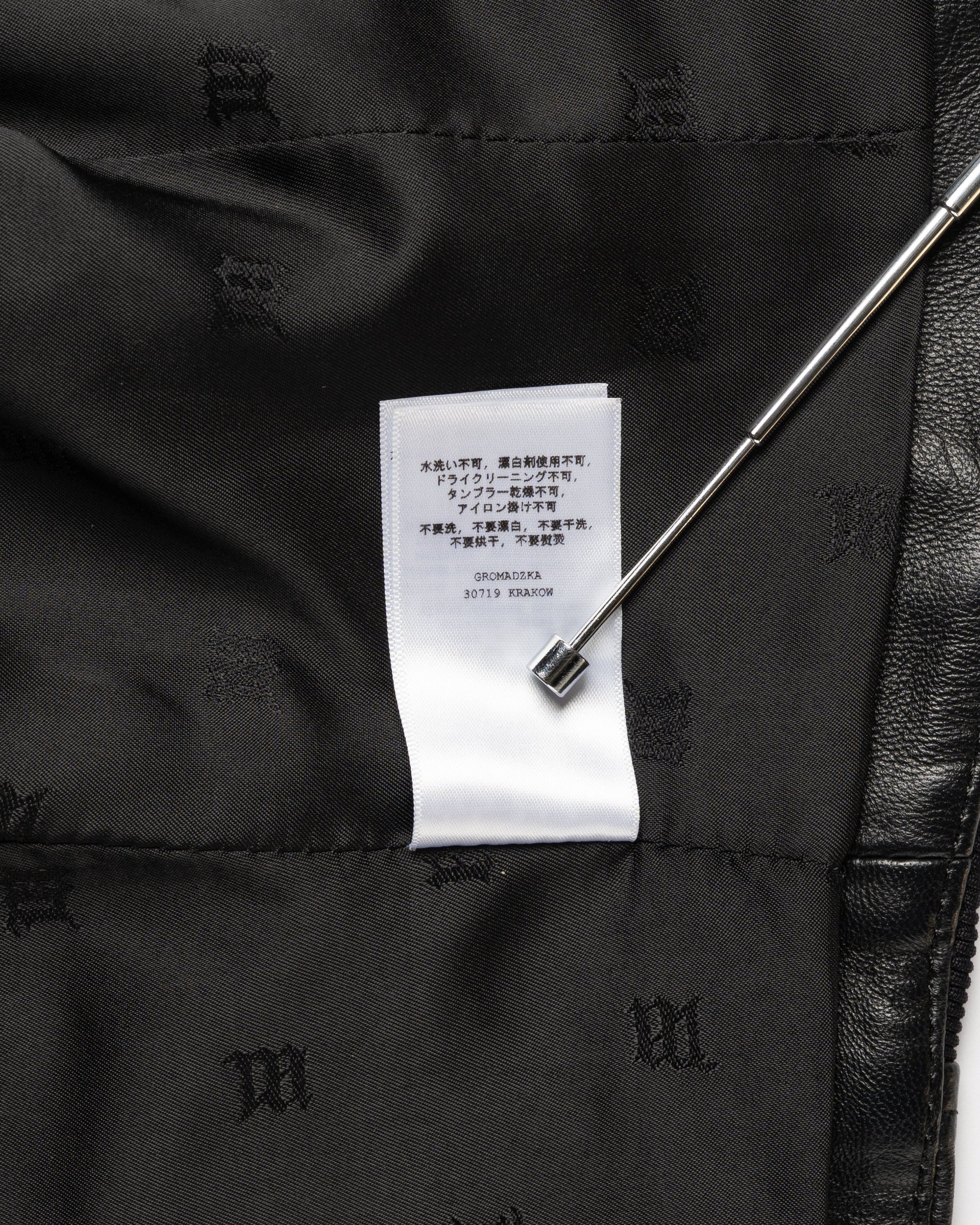 MISBHV corset faux-leather biker jacket