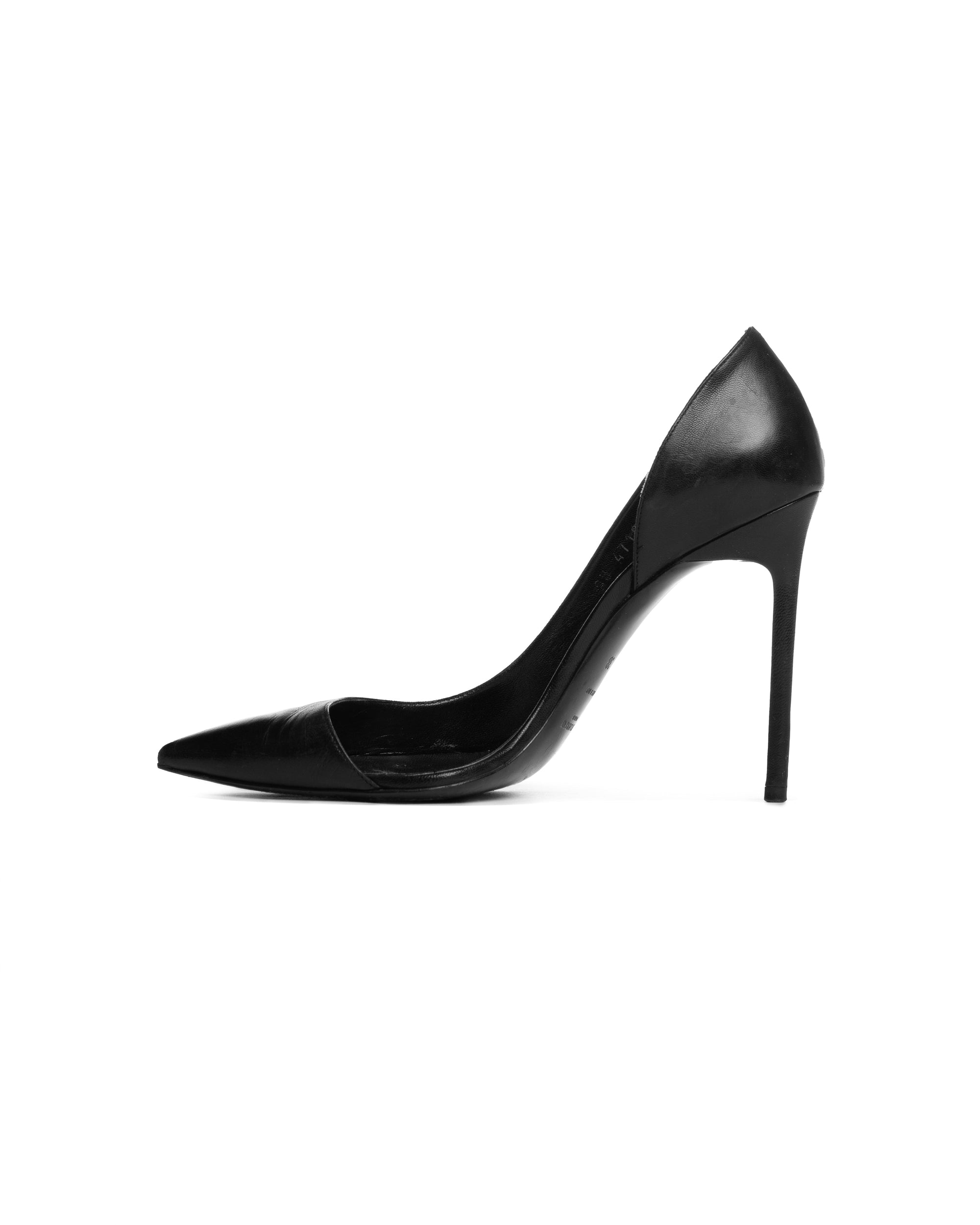 Saint Laurent Anja D'Orsay 105 black leather heels