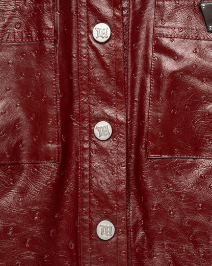 MISBHV 1-OF-1 faux ostrich leather metal logo plaque jacket MISBHV