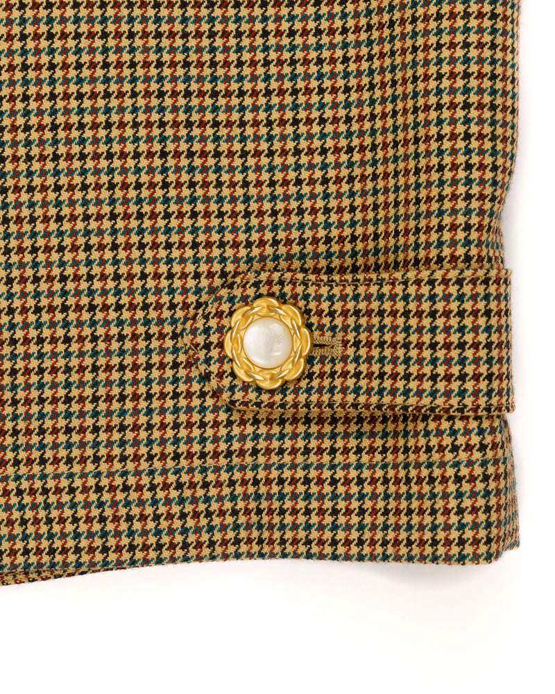 GOLF le FLEUR* x Lacoste tapered checked harrington jacket thumbnail