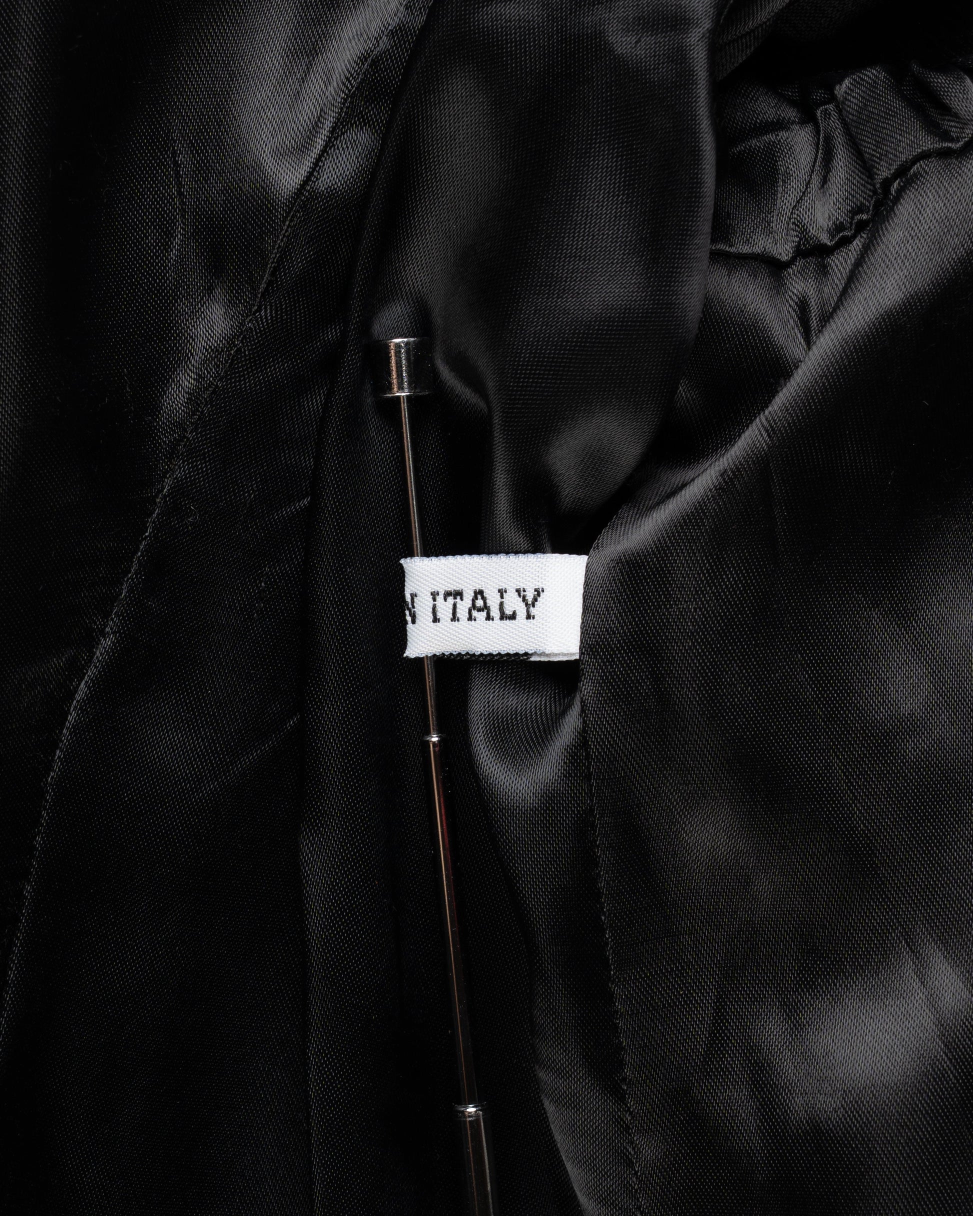 Ann Demeulemeester Pinstripe elongated laine blazer jacket Ann