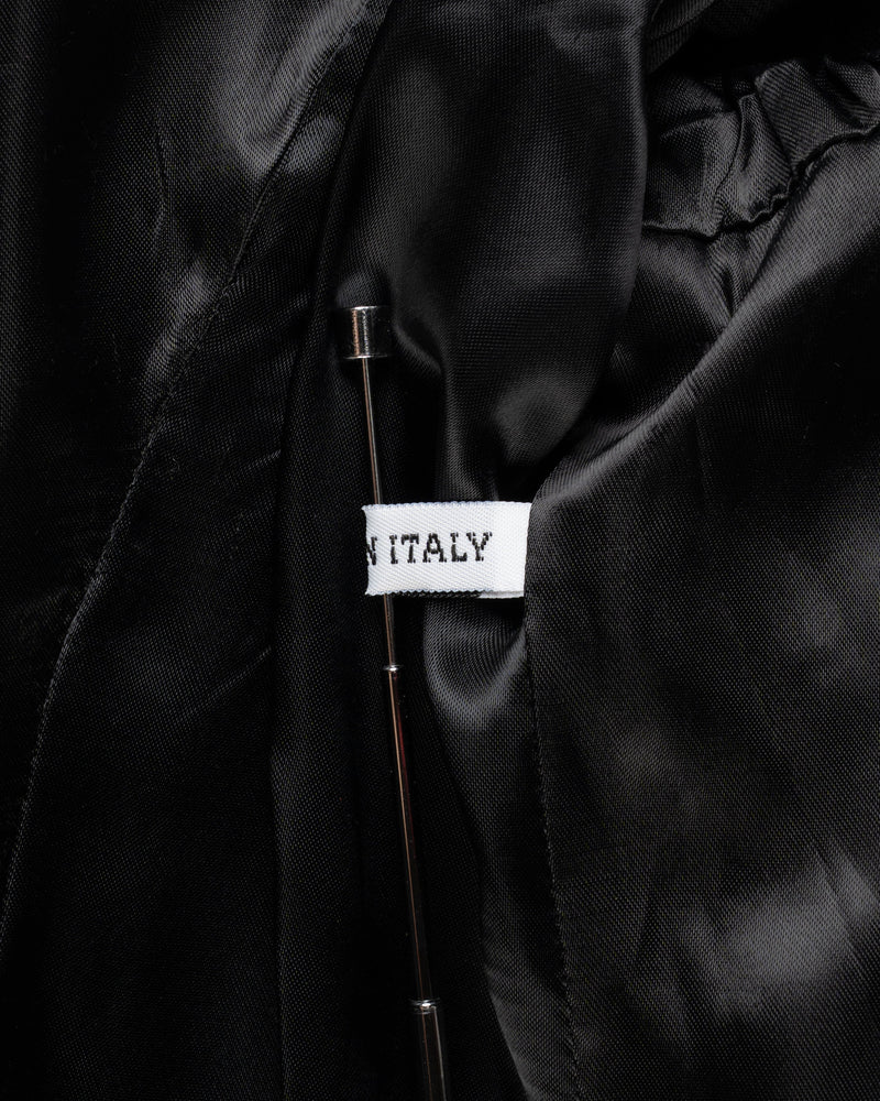 Ann Demeulemeester Pinstripe elongated laine blazer jacket thumbnail