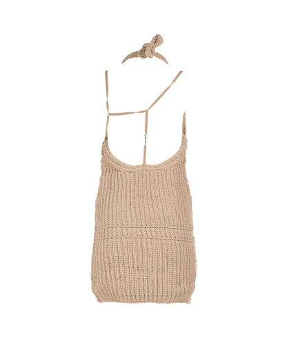 Jacquemus Halter neck knitted beige dress Jacquemus