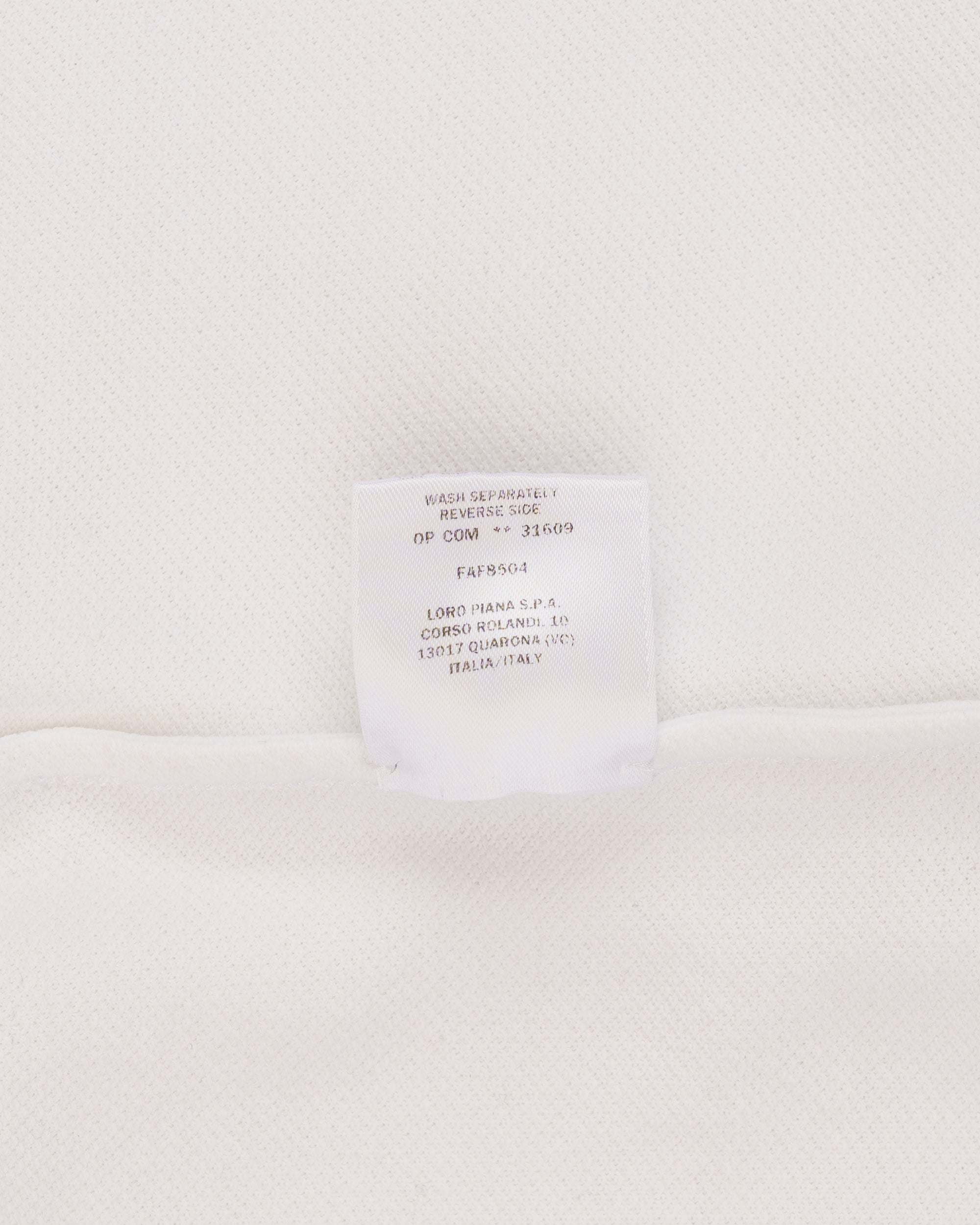 Loro Piana cotton white polo-collar t-shirt