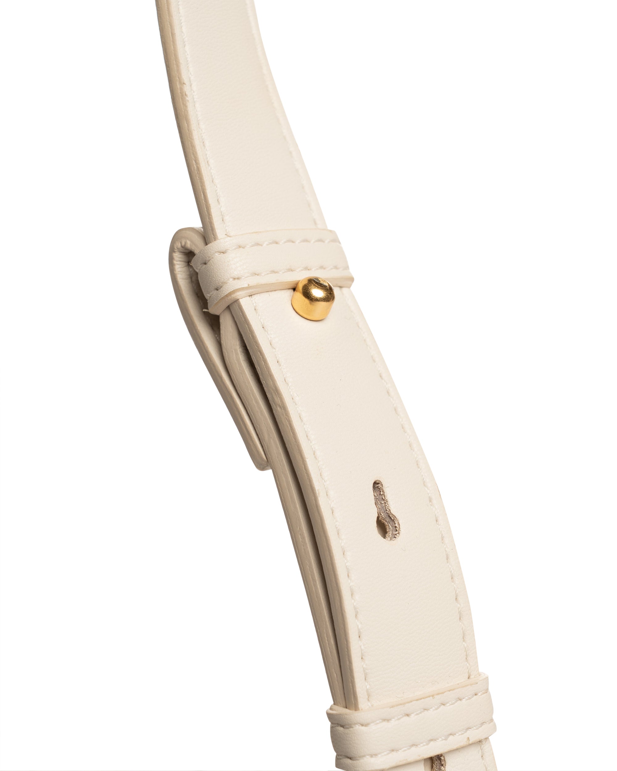 Nanushka The Square press-stud cream white shoulder bag
