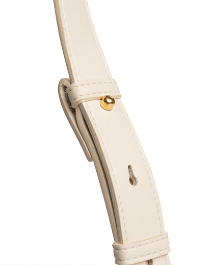 Nanushka The Square press-stud cream white shoulder bag Nanushka