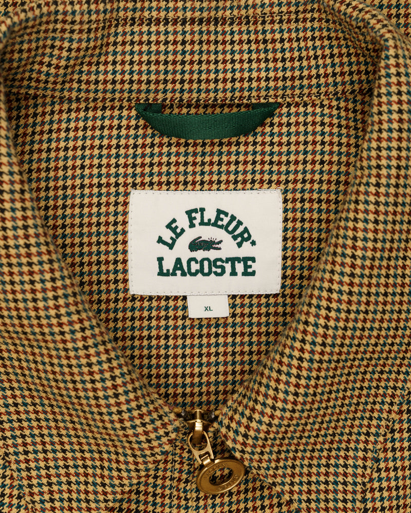 GOLF le FLEUR* x Lacoste tapered checked harrington jacket thumbnail