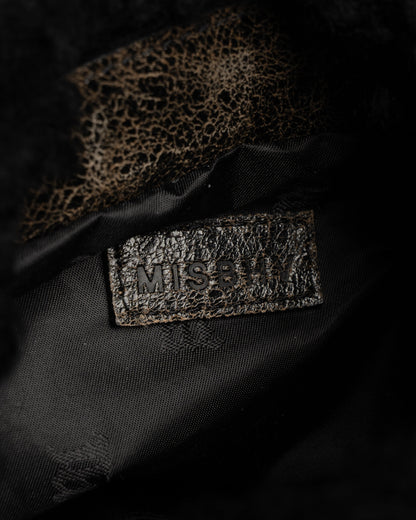 MISBHV Fetish brown shearling shoulder bag MISBHV