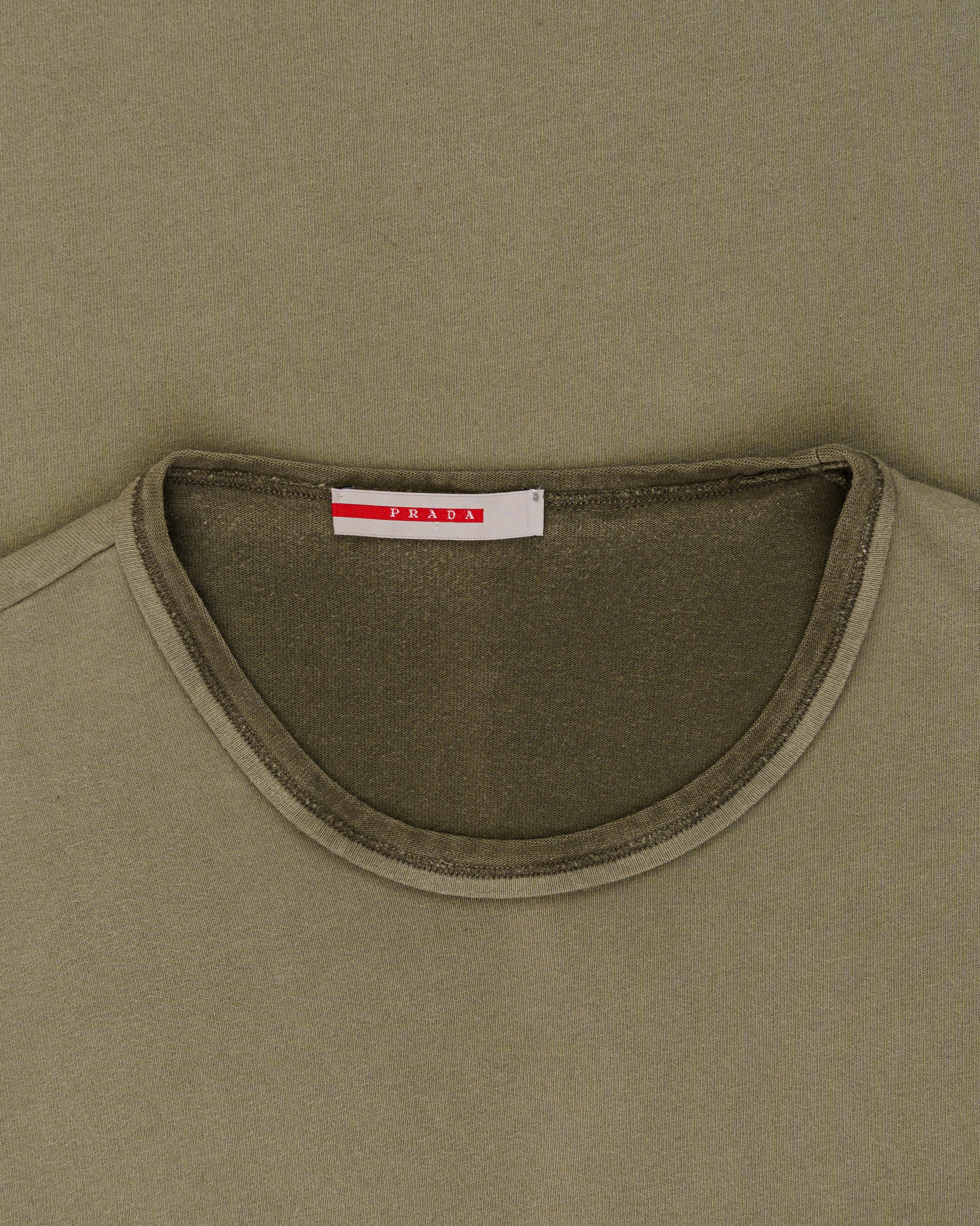Prada two-tone collar t-shirt