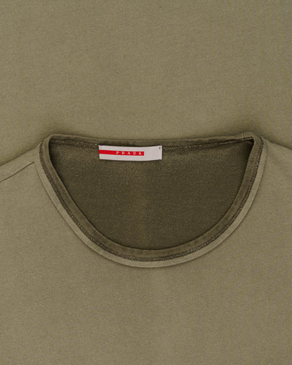 Prada two-tone collar t-shirt