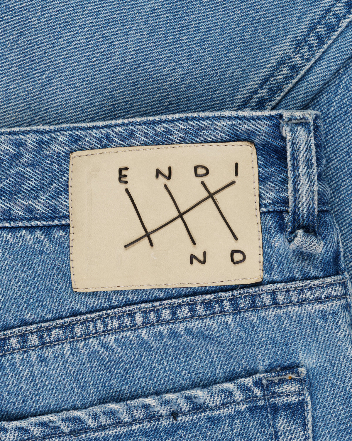 Fendi Cards Deck printed blue denim pants