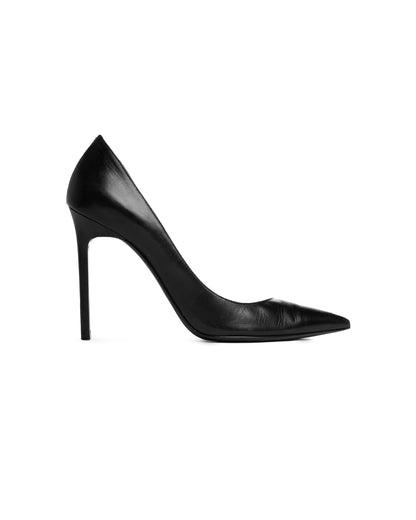 Saint Laurent Anja D'Orsay 105 black leather heels Saint