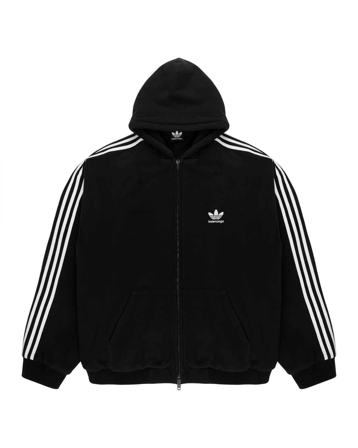 Balenciaga x Adidas Trefoil logo fleece jacket