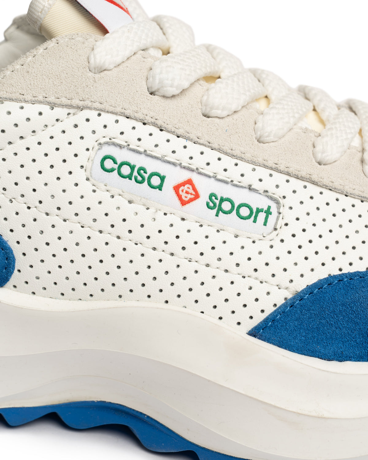 Casablanca Atlantis white & blue sport sneakers