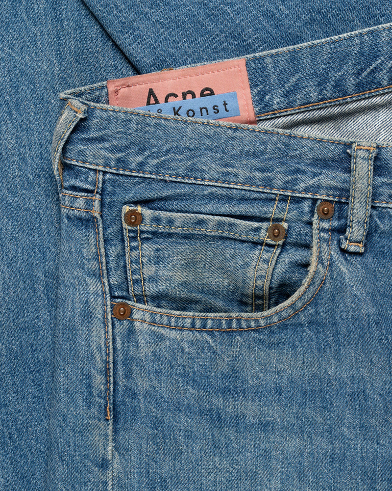 Acne Studios 1996 Dark Blue Thrash blue denim pants thumbnail